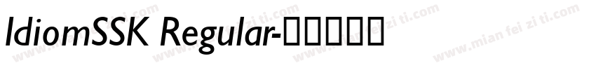 IdiomSSK Regular字体转换